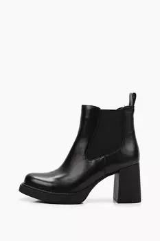 Ботильоны кожаные с эластичными вставками Abricot