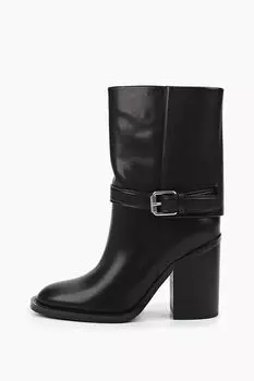 Ботильоны кожаные с пряжкой Abricot