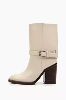 Ботильоны кожаные с ремешком Abricot