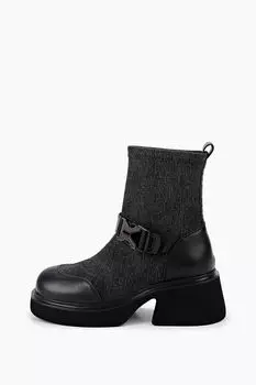 Ботинки комбинированные с пряжкой Abricot