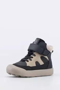 Ботинки кожаные с ремешками на липучке Котофей