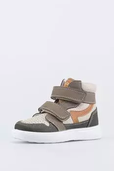 Ботинки кожаные с ремешками на липучке Котофей