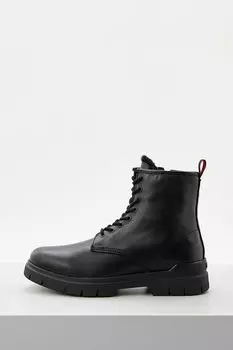 Ботинки кожаные высокие на меху HUGO