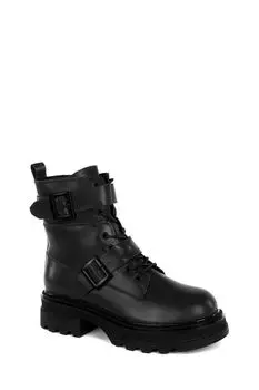 Ботинки кожаные высокие с декором Abricot