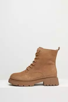 Ботинки замшевые высокие на шерстяной подкладке Ever be