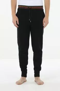 Брюки домашние хлопковые на контрастном поясе с кулиской Paul Smith