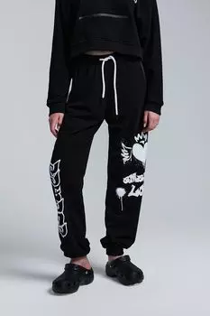 Брюки джоггеры хлопковые на кулиске с принтом ESCUTE Young