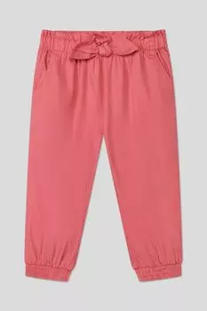 Брюки хлопковые на эластичном поясе с бантом Mayoral