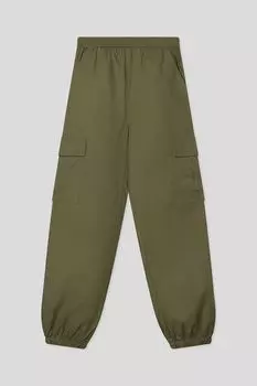 Брюки хлопковые на эластичном поясе с карманами OVS