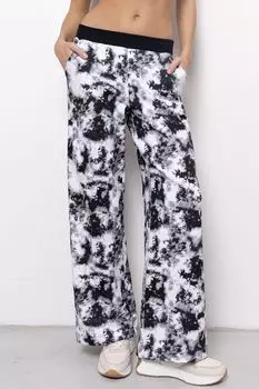 Брюки хлопковые на эластичном поясе с принтом Almando Melado