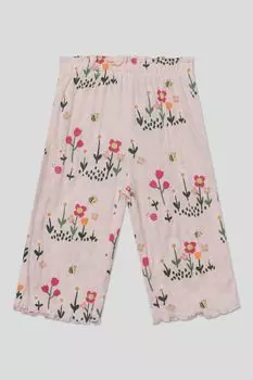Брюки хлопковые на эластичном поясе с принтом Fagottino
