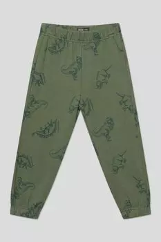 Брюки хлопковые на эластичном поясе с принтом OVS