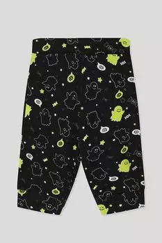 Брюки хлопковые на эластичном поясе с принтом Choupette