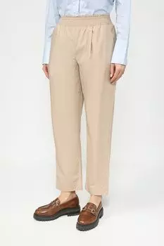 Брюки хлопковые на эластичном поясе с защипами TWINSET