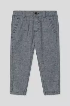 Брюки хлопковые на эластичном поясе в клетку Fagottino