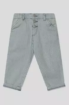 Брюки хлопковые на эластичном поясе в полоску Fagottino