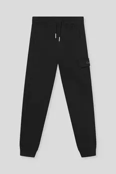 Брюки хлопковые на кулиске с карманами Calvin Klein Jeans