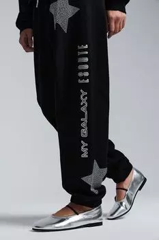 Брюки хлопковые на кулиске с принтом ESCUTE Young