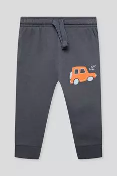 Брюки хлопковые на кулиске с принтом Fagottino