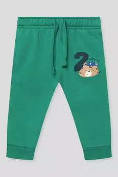 Брюки хлопковые на кулиске с принтом Fagottino