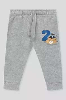 Брюки хлопковые на кулиске с принтом Fagottino