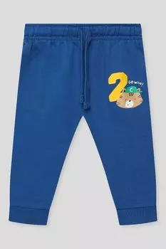 Брюки хлопковые на кулиске с принтом Fagottino