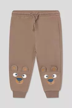 Брюки хлопковые на кулиске с принтом Fagottino