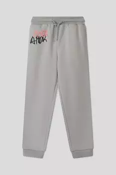 Брюки хлопковые на кулиске с принтом GIOCO