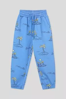 Брюки хлопковые на кулиске с принтом GIOCO