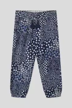 Брюки хлопковые на кулиске с принтом Mayoral