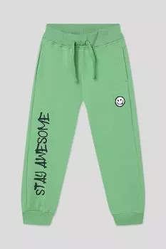 Брюки хлопковые на кулиске с принтом Minymo