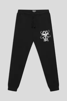 Брюки хлопковые на кулиске с принтом OVS