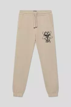 Брюки хлопковые на кулиске с принтом OVS