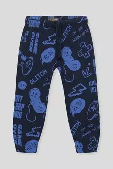 Брюки хлопковые на кулиске с принтом OVS