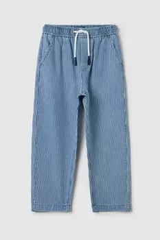 Брюки хлопковые на кулиске в полоску OVS