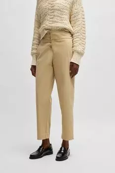 Брюки хлопковые на широком поясе BOSS