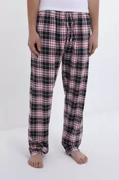 Брюки хлопковые пижамные в клетку Massana