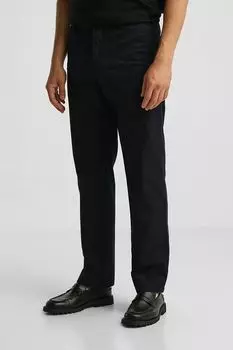 Брюки хлопковые прямого кроя BOSS