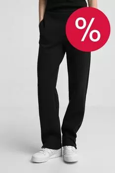 Брюки хлопковые прямого кроя EMPORIO ARMANI