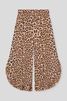 Брюки хлопковые с анималистичным принтом Molo