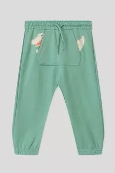 Брюки хлопковые с карманом и принтом Mayoral