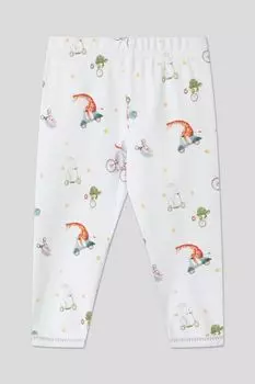 Брюки хлопковые с принтом Aspaya