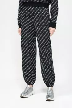 Брюки хлопковые с принтом на эластичном поясе VERSACE JEANS COUTURE