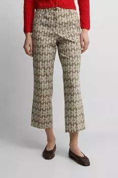 Брюки хлопковые с принтом укороченные Betty Barclay