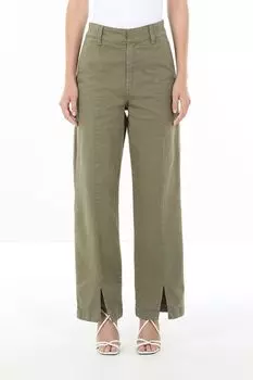 Брюки хлопковые с разрезами спереди HUGO