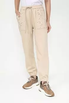 Джоггеры хлопковые с шитьем TWINSET