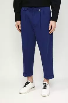 Брюки хлопковые с защипами и манжетами John Richmond