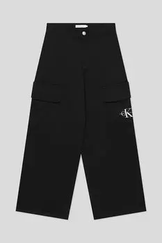Брюки хлопковые свободного кроя Calvin Klein Jeans