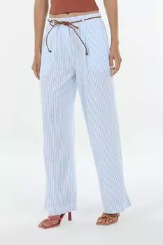 Брюки хлопковые в полоску Piombo