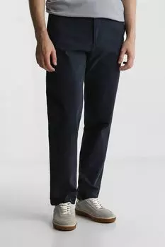 Брюки хлопковые зауженного кроя BOSS